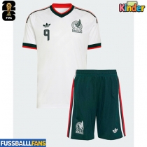 Mexiko Raul Jimenez #9 Auswärts Trikotsatz Kinder EM 2024 Kurzarm (+ Kurze Hosen)